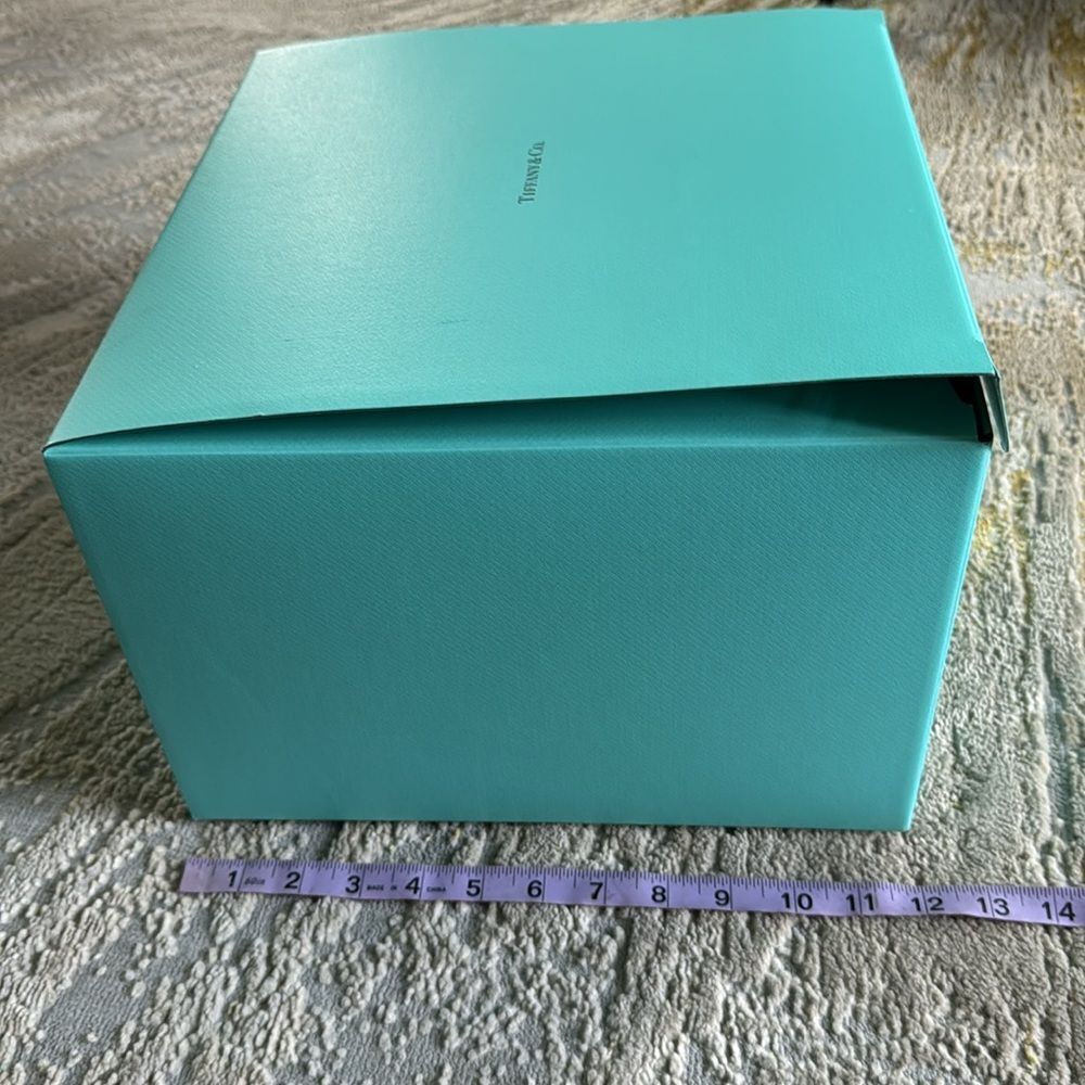 Authentic Tiffany & Co. Large Empty Box With swing Lid 12 X 12 8 Inches - Picture 9 of 11